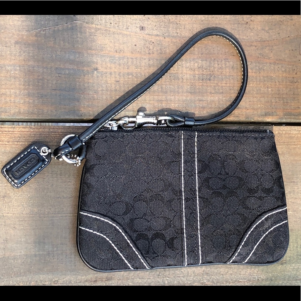 Coach classic black wristlet
